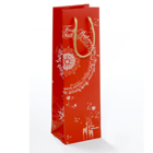 10 TOPLINE exclusive Papier-Tragetaschen 110 x 90 x 360 + 40 Weihnachtsphantasie rot
